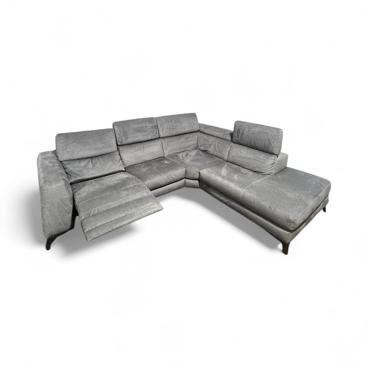 Natuzzi Editions Grey Power Recliner Sofa