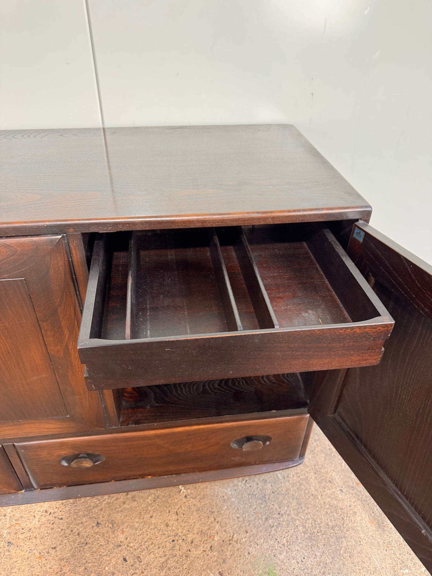 Ercol Windsor Sideboard Traditional Dark Wooden Finish