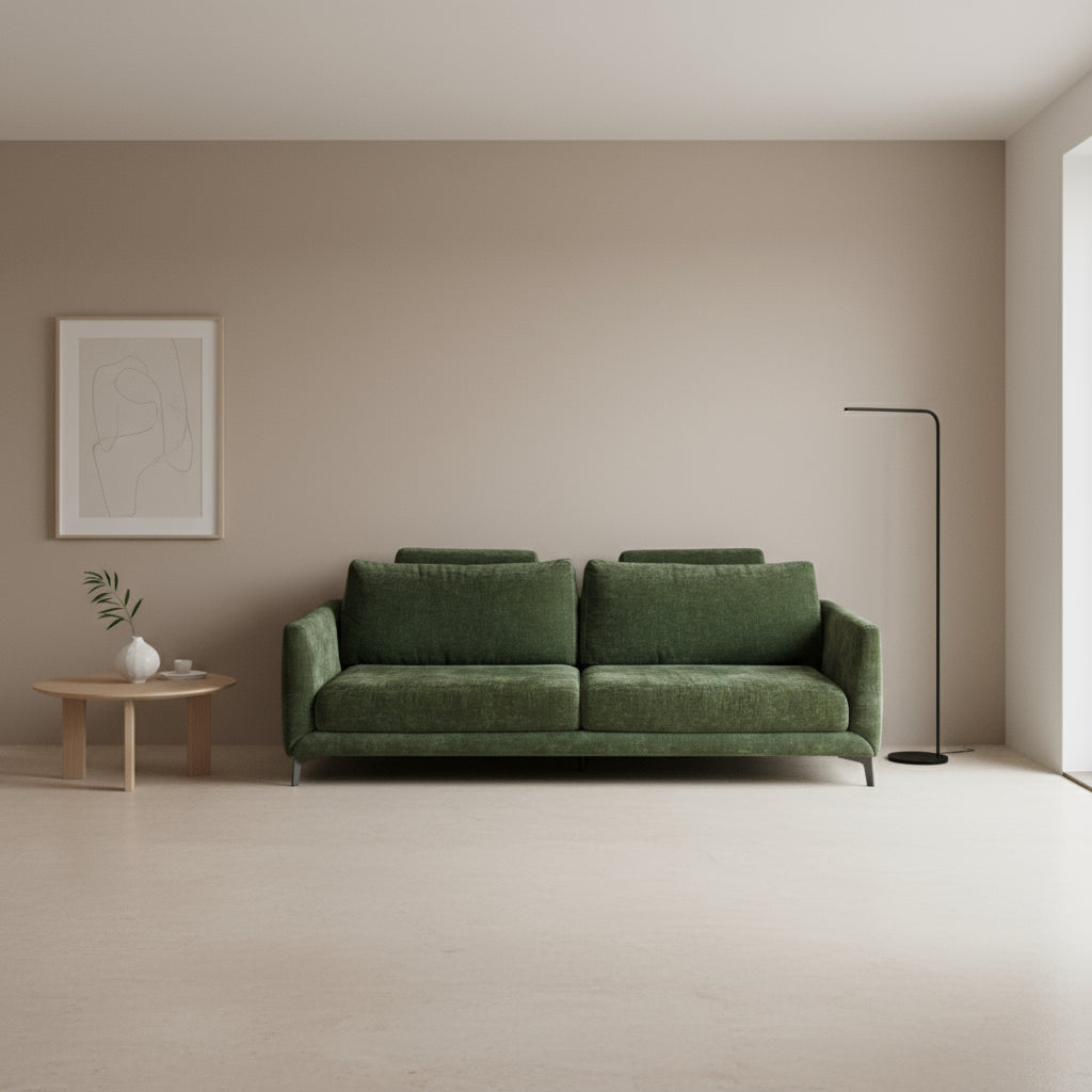 BoConcept Osaka Green Corduroy 3 Seater Sofa