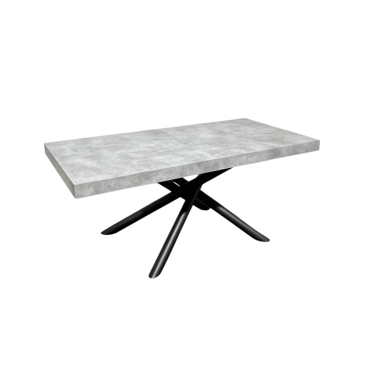 Grey Concrete Effect Extendable Dining Table