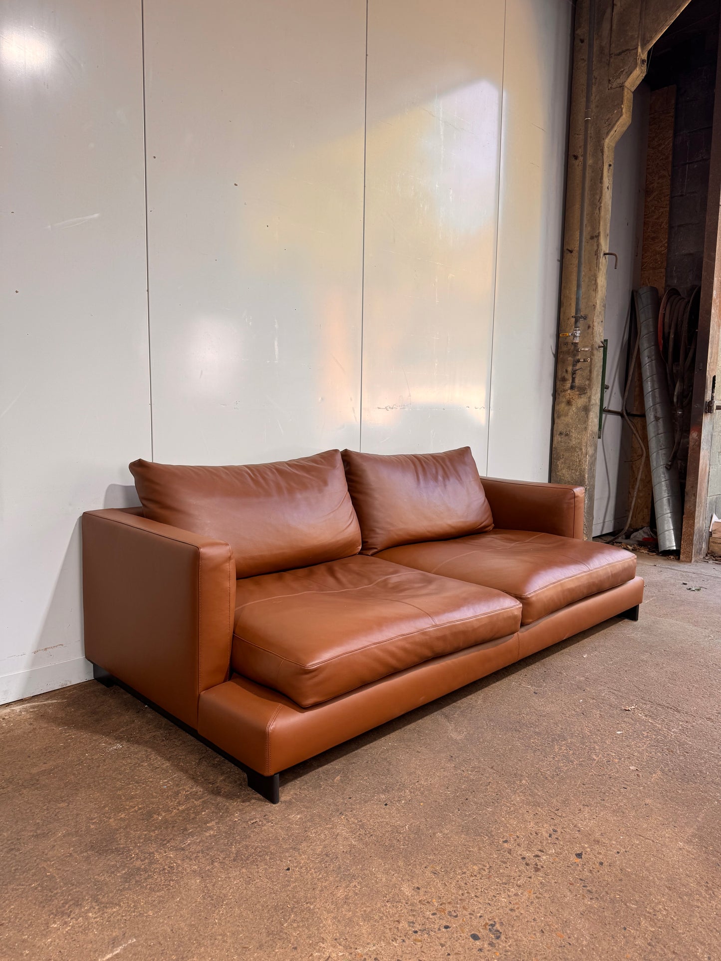 Camerich Lazytime Brown Leather Sofa