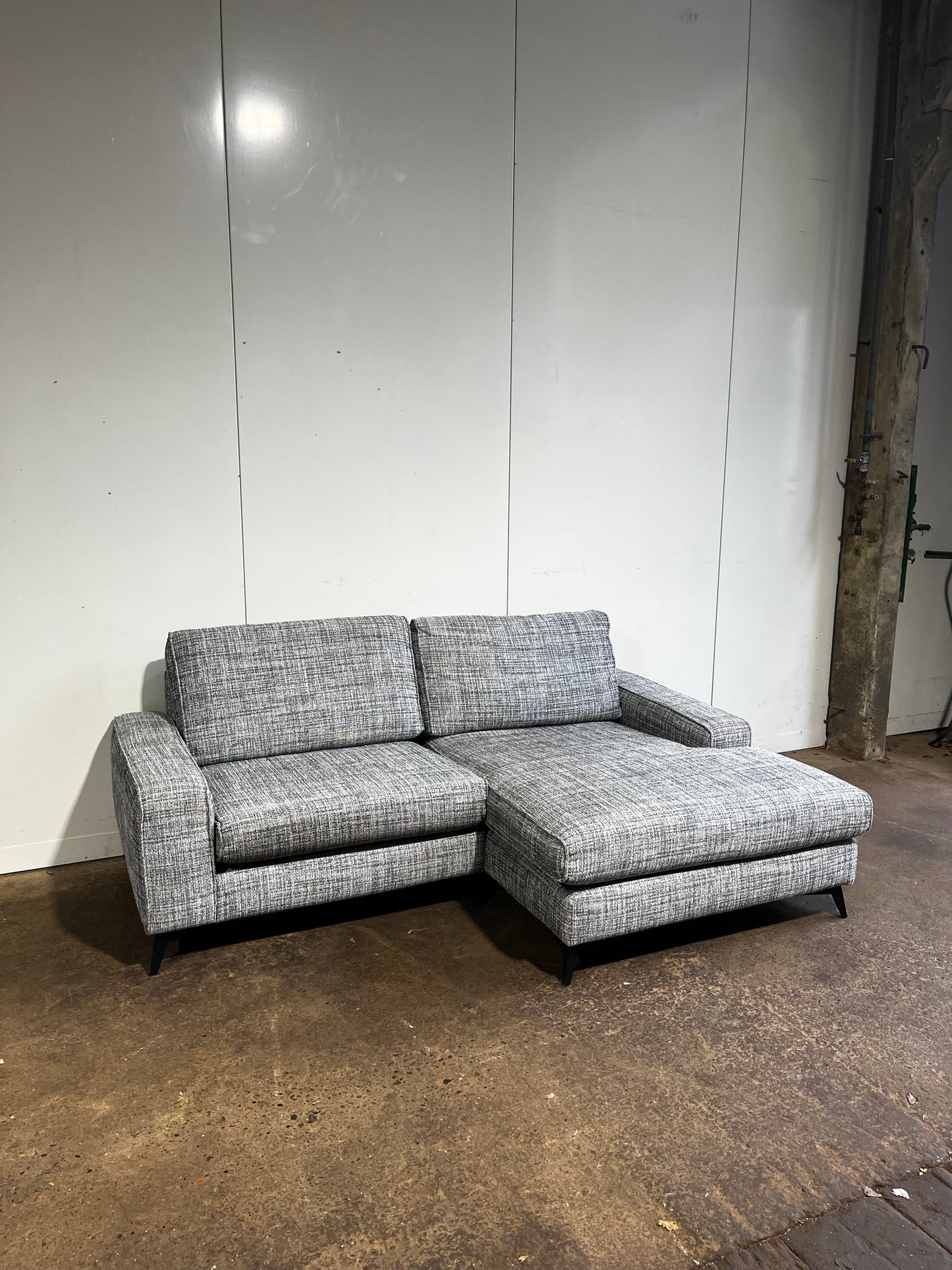 Black & White L Shape Sofa