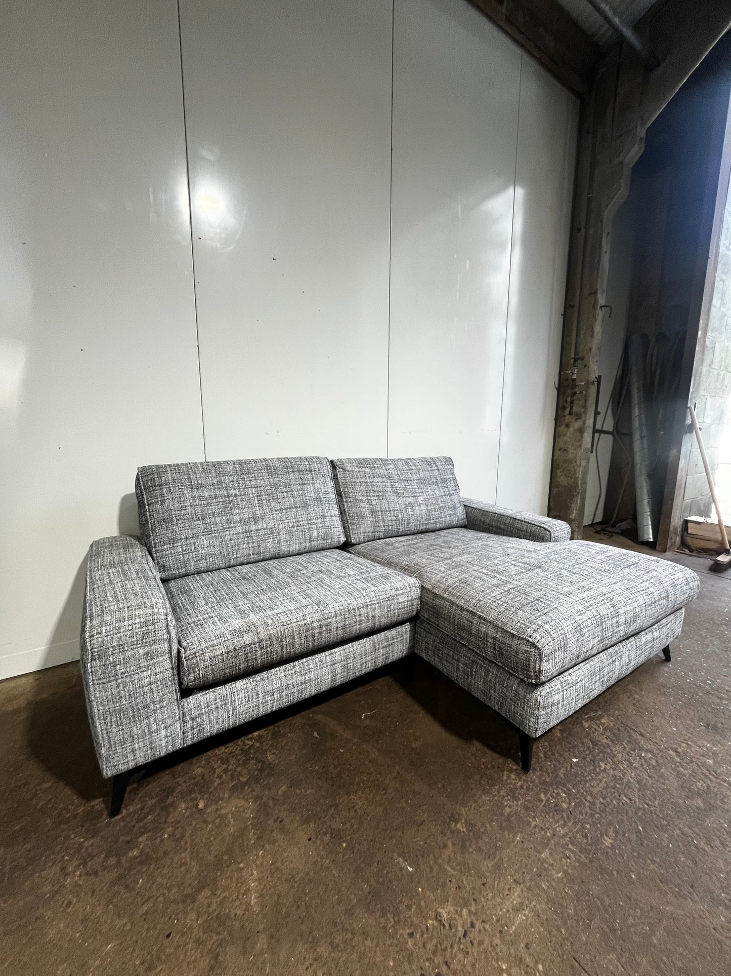 Black & White L Shape Sofa