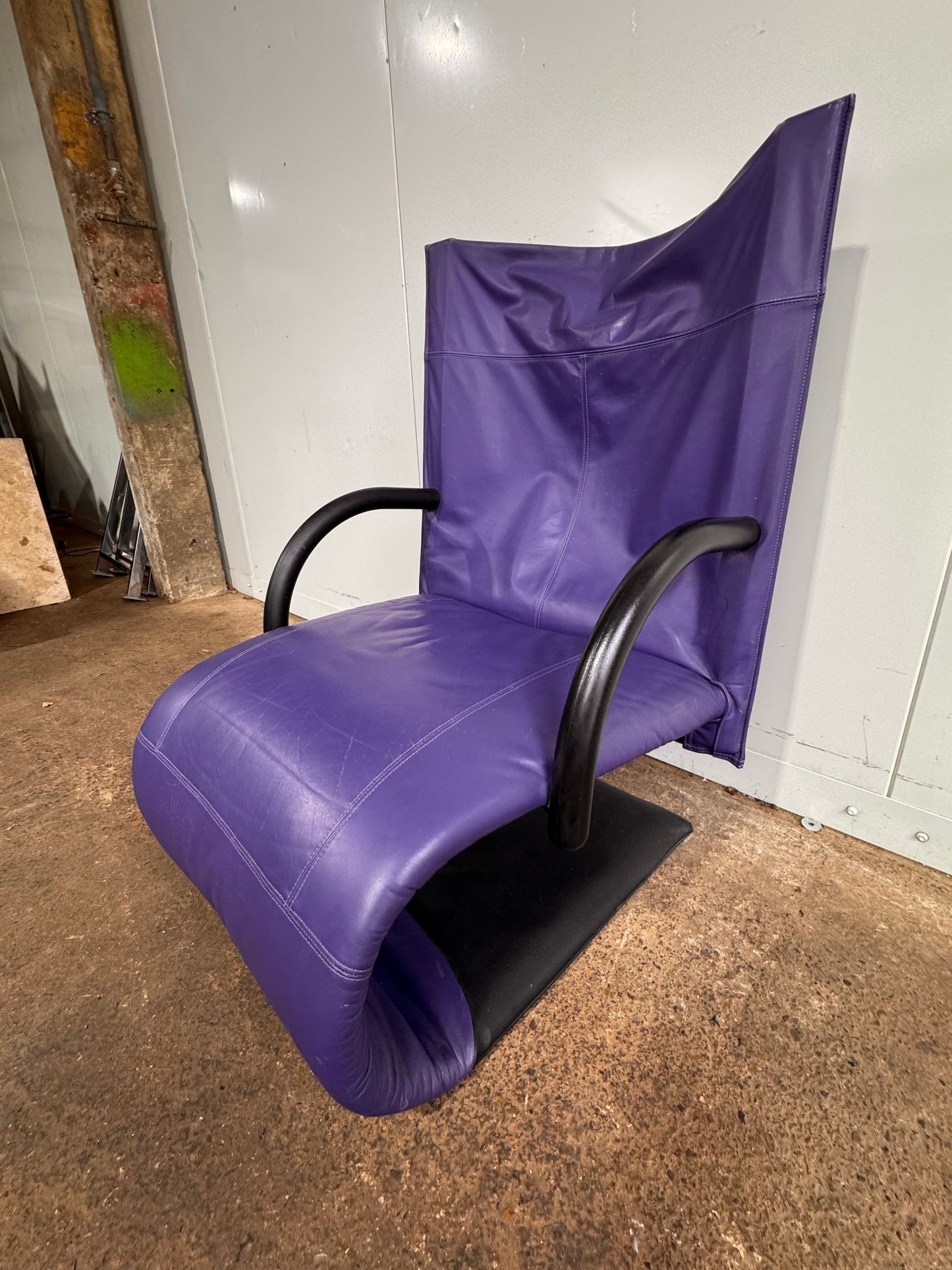 Ligne Roset Deep Purple Zen Chair by Claude Brisson