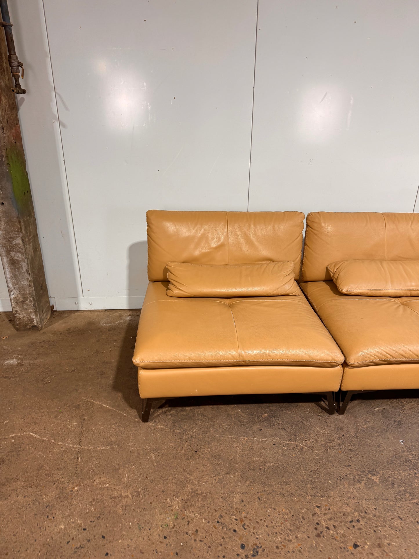 Roche Bobois Scenario Leather Sofa