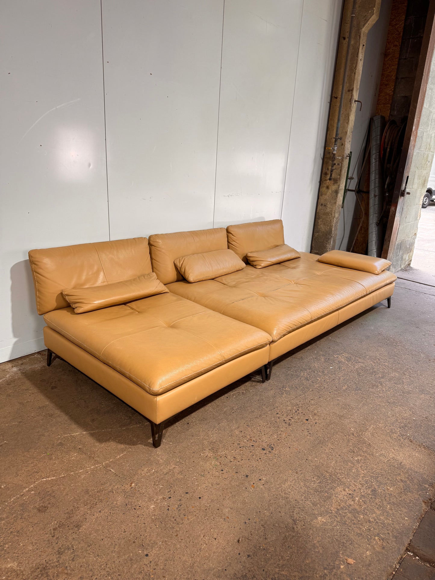 Roche Bobois Scenario Leather Sofa