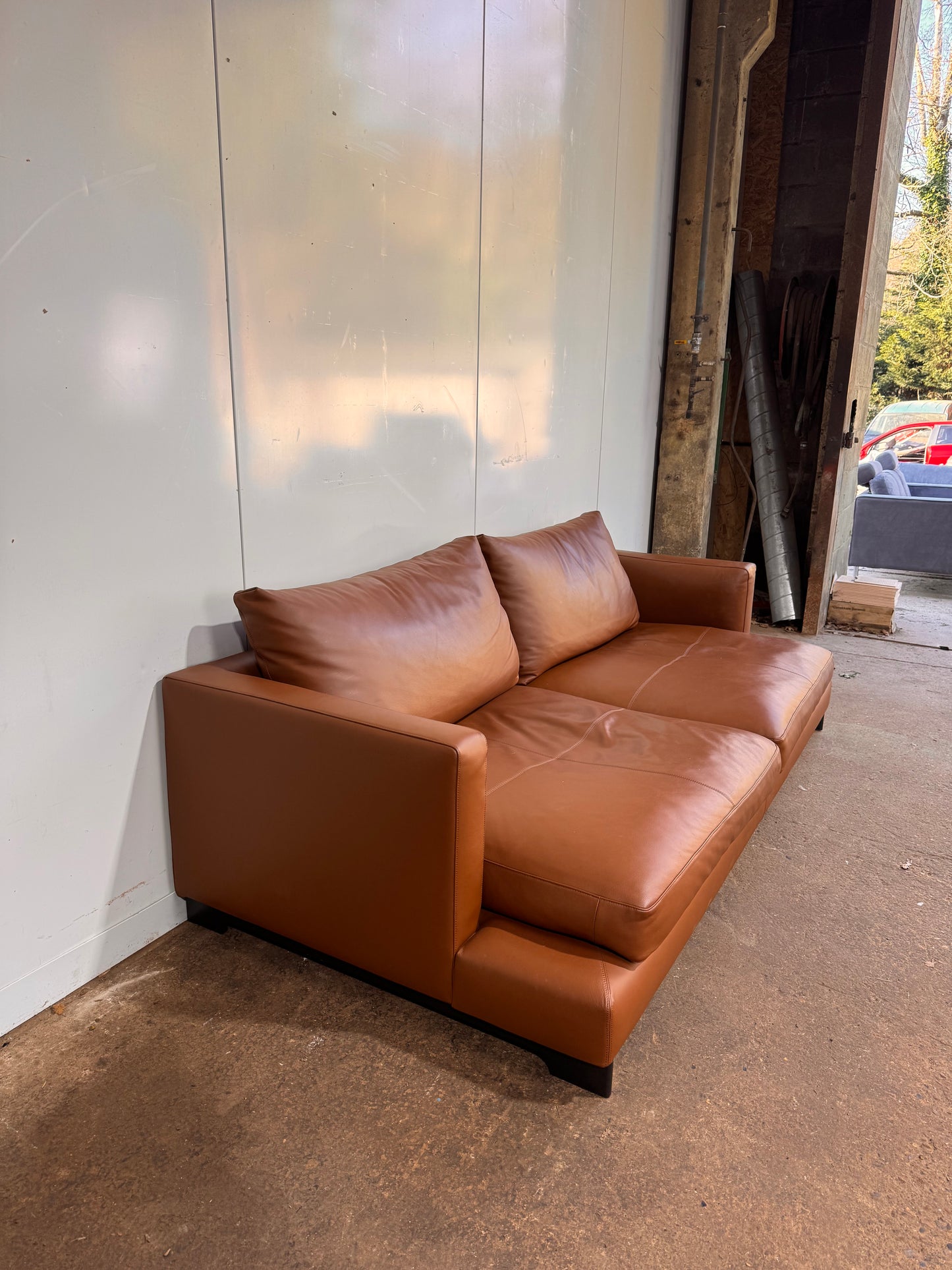 Camerich Lazytime Brown Leather Sofa