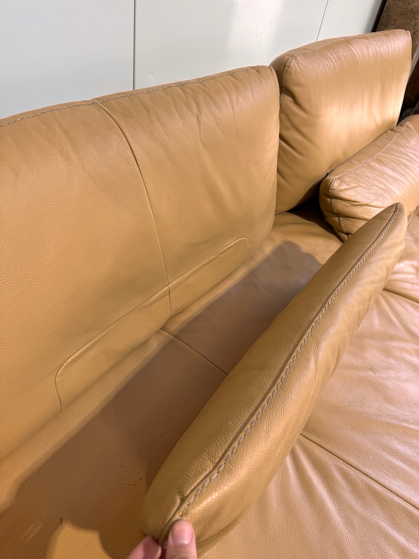 Roche Bobois Scenario Leather Sofa