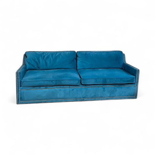 Teal 3 Seater Studded Sofa