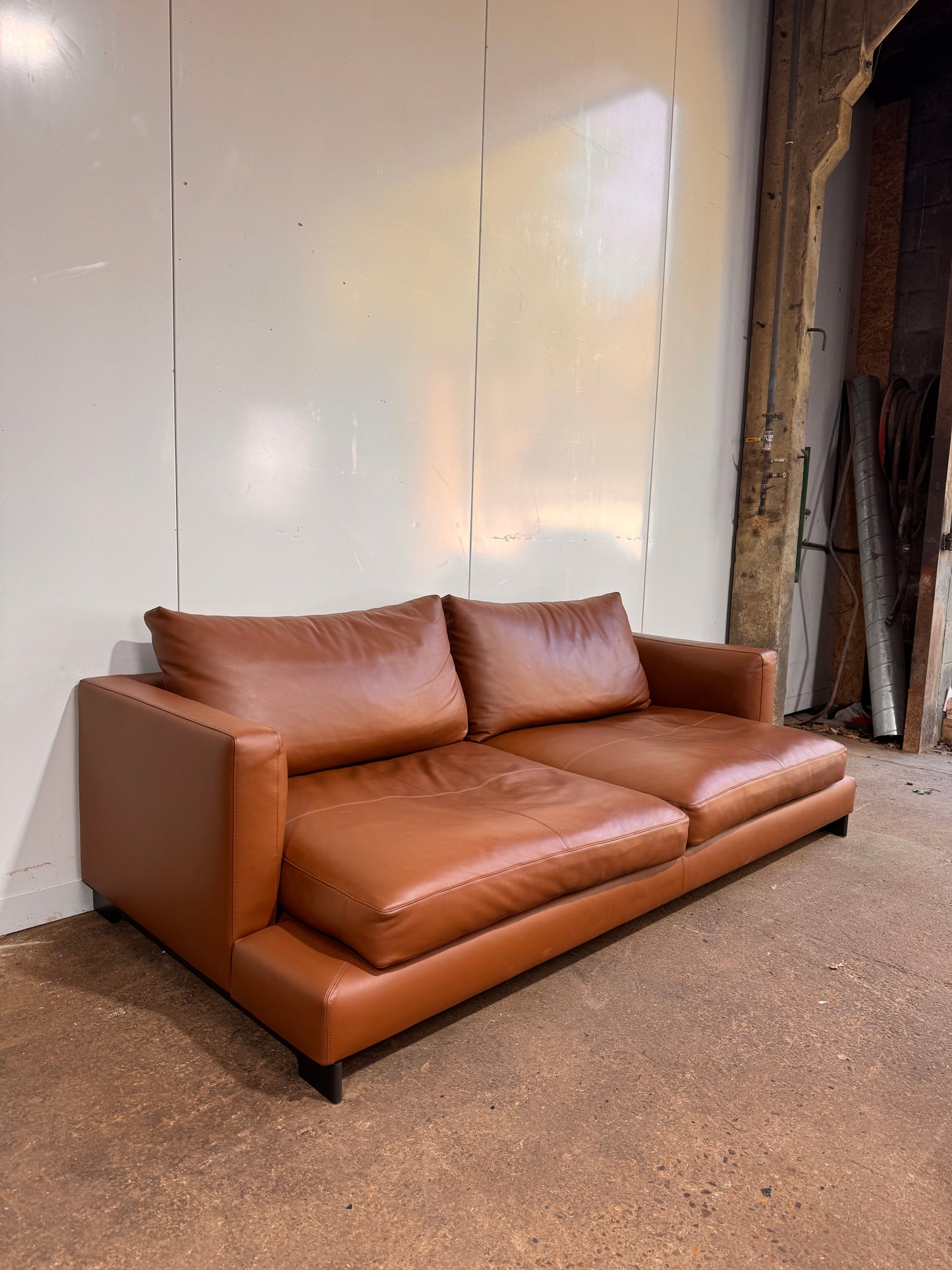 Camerich Lazytime Brown Leather Sofa