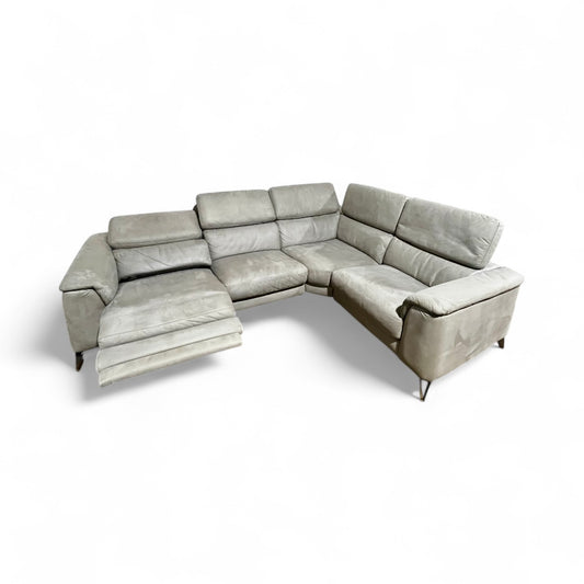 DFS Grey Power Recliner Corner Sofa