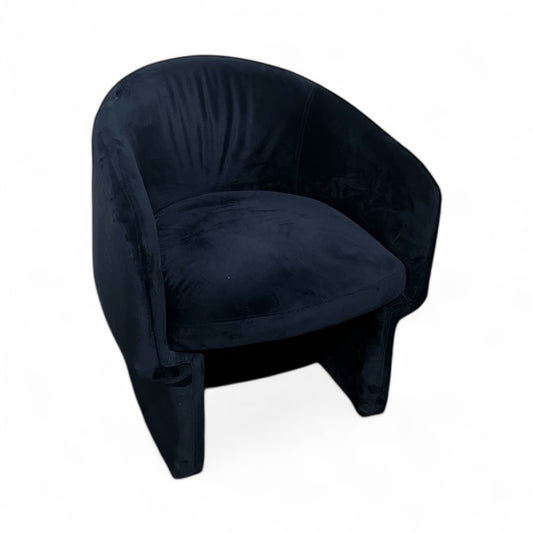 Navy Blue Velvet Armchair