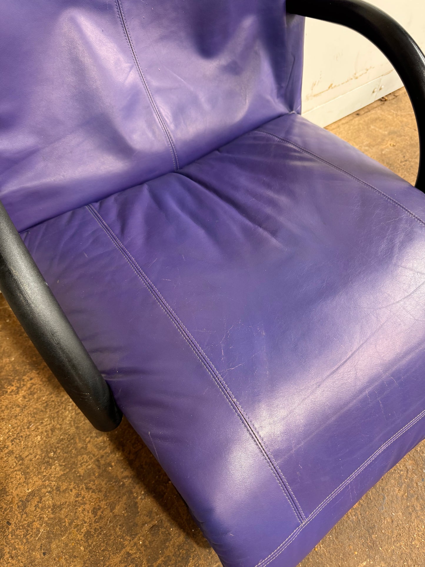 Ligne Roset Deep Purple Zen Chair by Claude Brisson