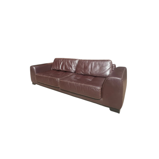 Roche Bobois Brown Leather Sofa