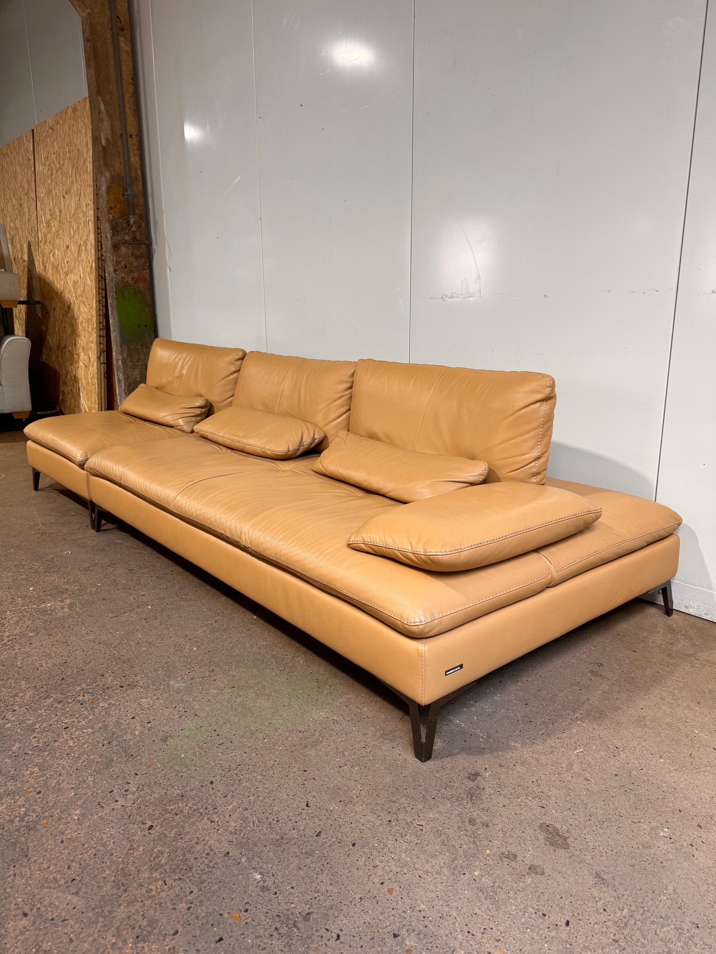 Roche Bobois Scenario Leather Sofa