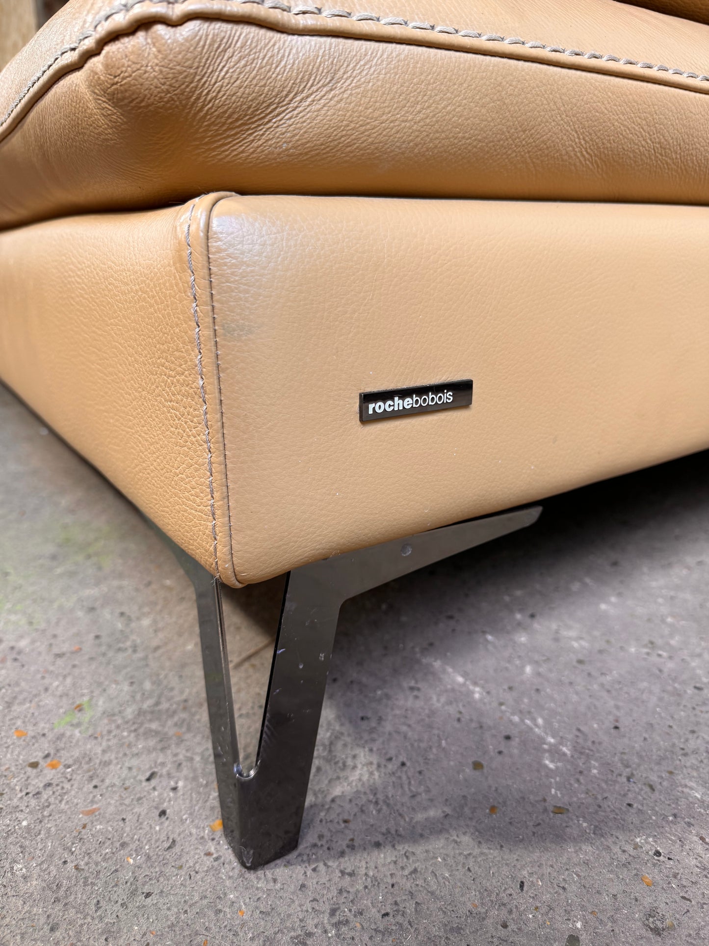 Roche Bobois Scenario Leather Sofa