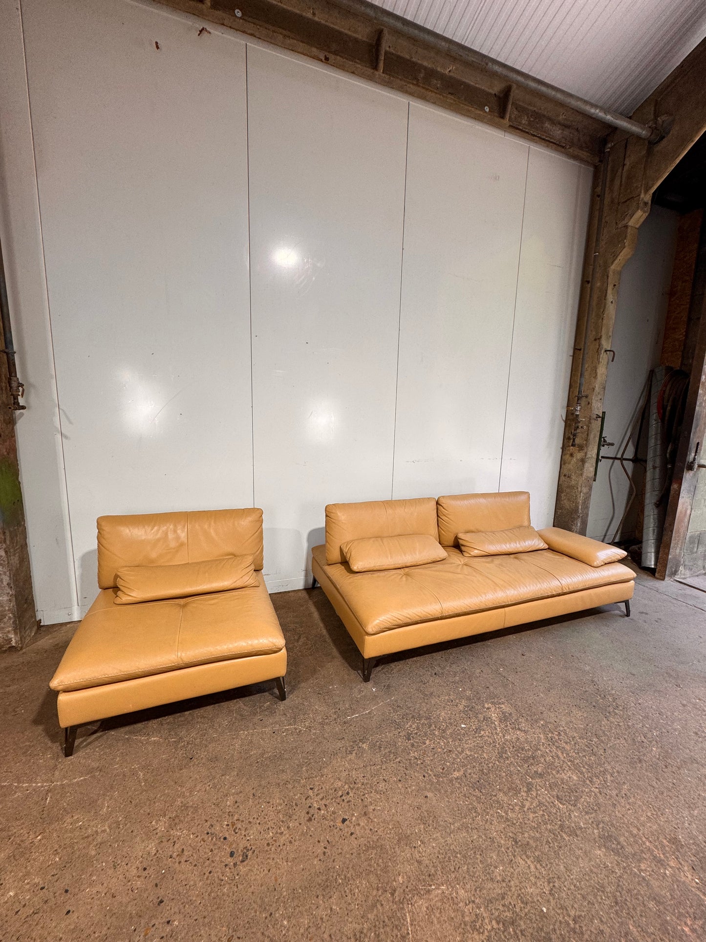 Roche Bobois Scenario Leather Sofa