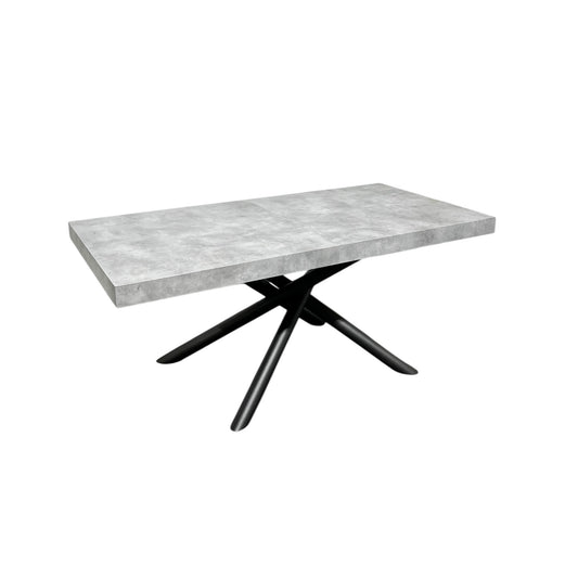 Grey Concrete Effect Extendable Dining Table