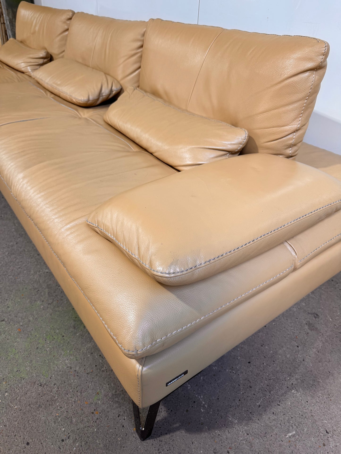 Roche Bobois Scenario Leather Sofa