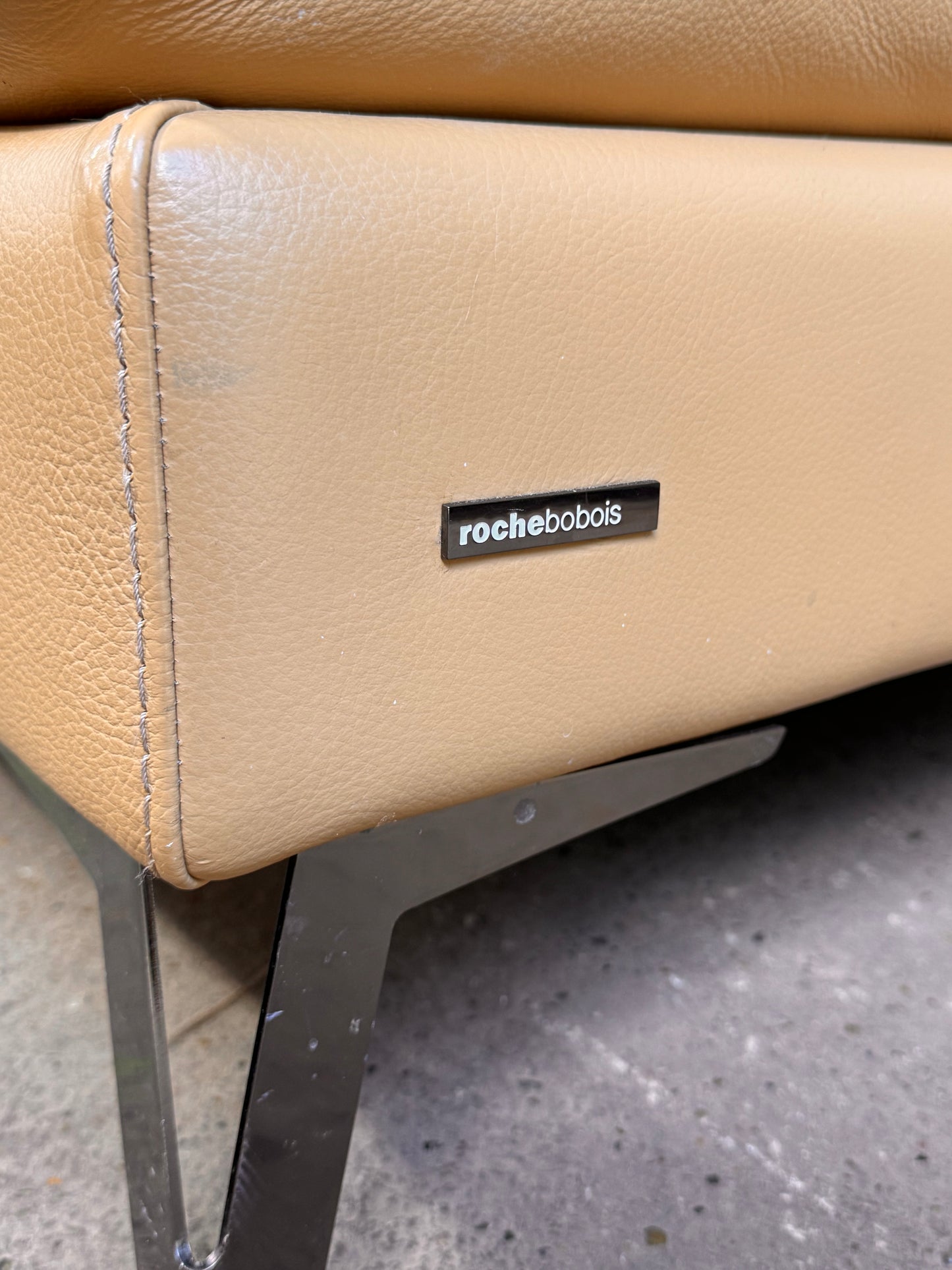 Roche Bobois Scenario Leather Sofa
