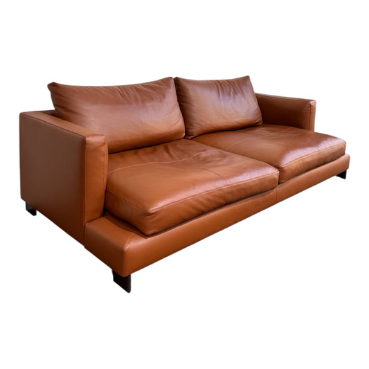 Camerich Lazytime Brown Leather Sofa