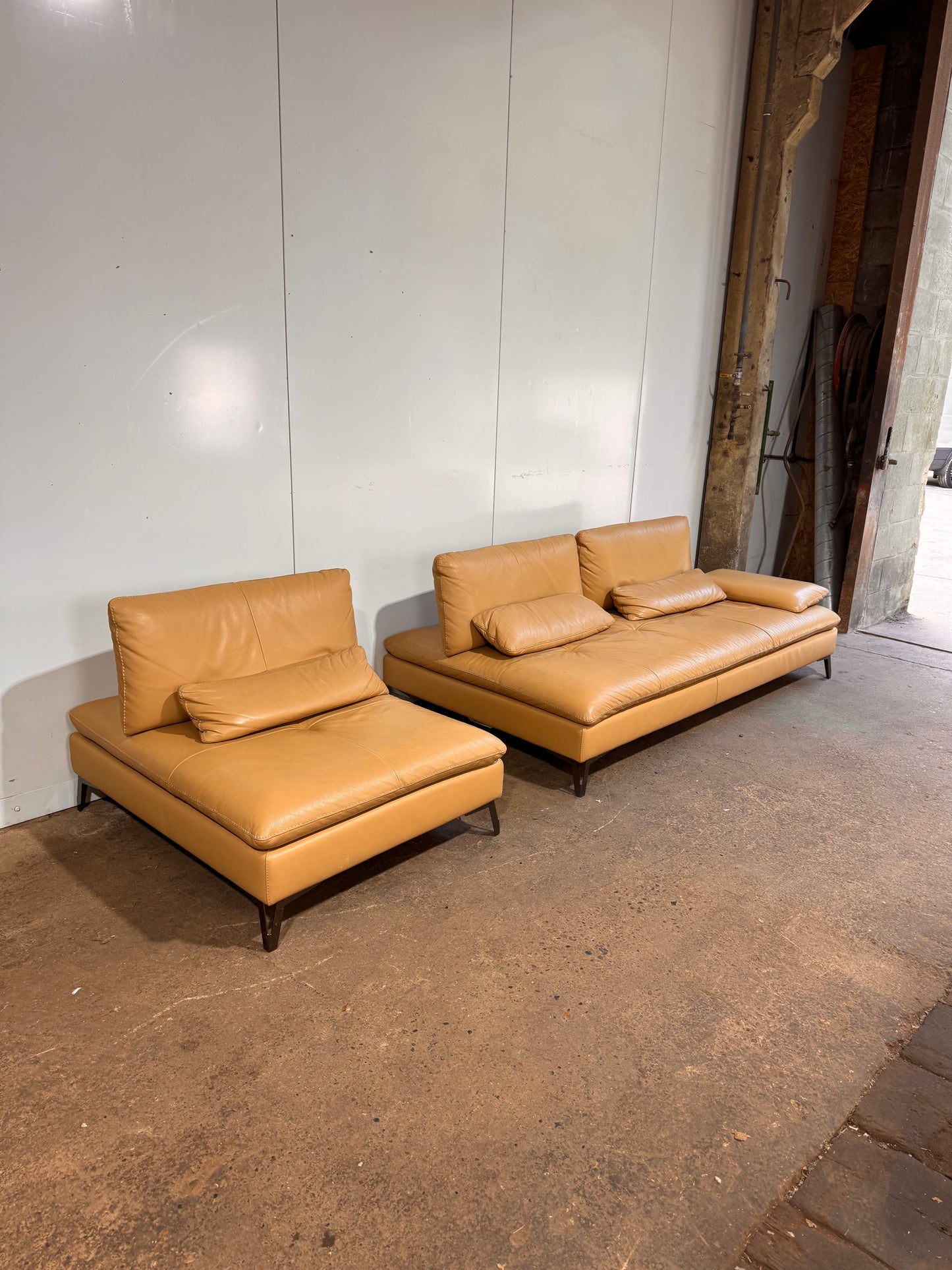 Roche Bobois Scenario Leather Sofa