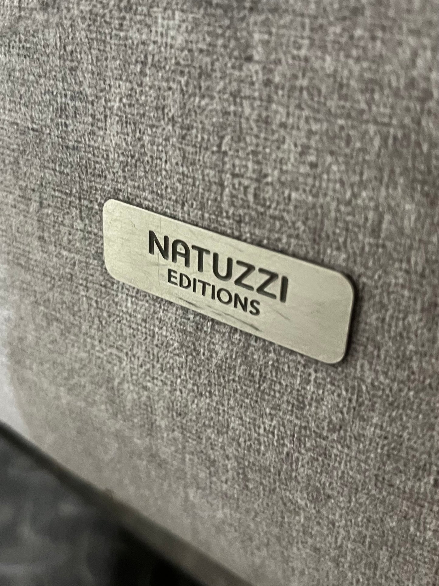 Natuzzi Editions Grey Power Recliner Sofa